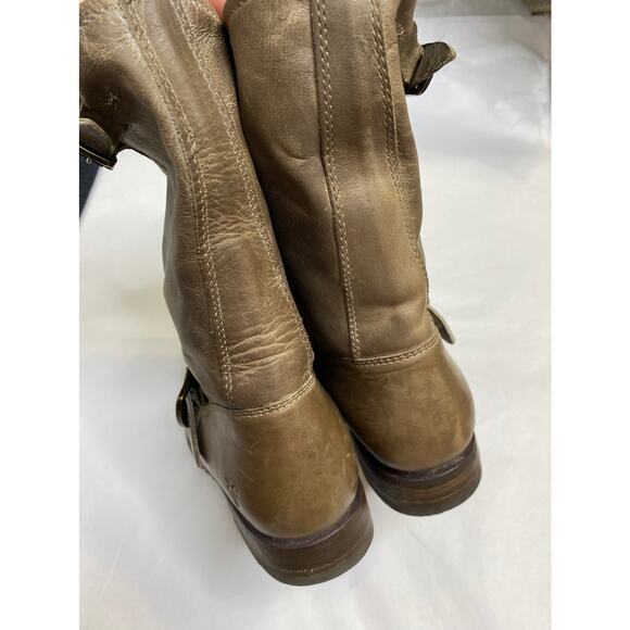 Frye Leather Engineer Harness Motorcycle Bootie 6.5 - Picture 7 of 9